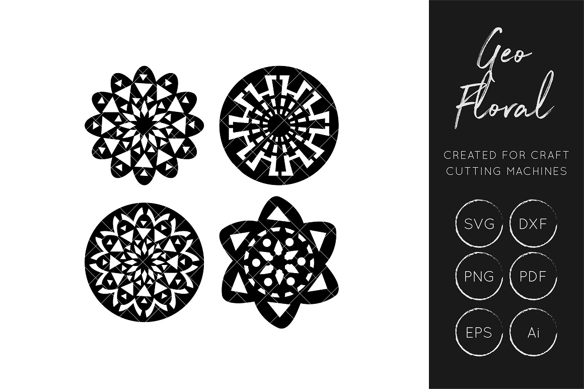 Geo Floral Craft Cutting File