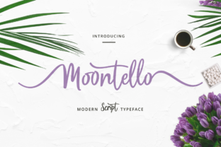 Moontello Script: A Handwritten Touch for Creative Projects